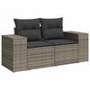 vidaXL Tuin Sofa Set met kussen 9 pcs Grijs poly rattan