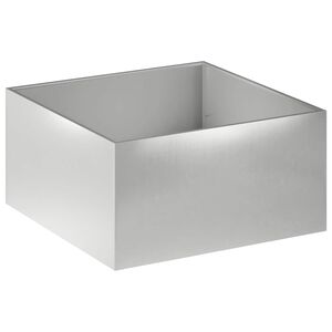 vidaXL Plantenbak zilver 100 x 100 x 40 cm Roestvrij staal