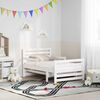 vidaXL Bedframe met matras Wit 80 x 200 cm Massief grenenhout