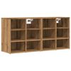vidaXL Schoenenkasten 2 st 52x30x50 cm artisanaal eiken