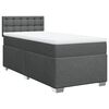 vidaXL Boxspring met matras stof donkergrijs 100x200 cm
