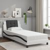 vidaXL Bedframe zonder matras "Zadar" kunstleer wit en zwart 90x200 cm