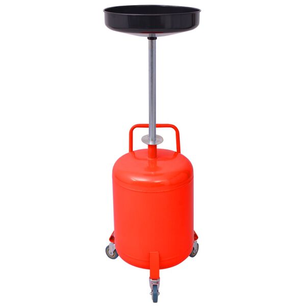 vidaXL Olie opvangtank 49,5 L staal rood