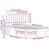 vidaXL Bedframe met Gevoerd Hoofdgedeelte Lichtgrijs 120 x 190 cm