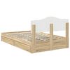vidaXL Opslag bed met lade Sonoma Eiken 120 x 190 cm Bewerkt hout