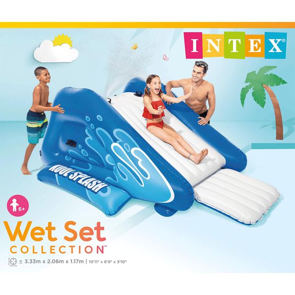 Intex Waterglijbaan opblaasbaar Kool Splash blauw