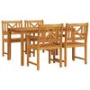 vidaXL Tuin eettafelset 5 pcs Bruin Massief Acaciahout