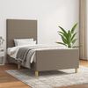 vidaXL Bedframe zonder matras 90x200 cm stof taupe