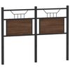 vidaXL Vervangend hoofdbord 120 cm bewerkt hout en staal bruin eikenkleurig