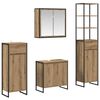 vidaXL Badkamermeubelset 4 st Artisan Eiken Bewerkt hout