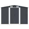 vidaXL Tuinschuur 257x298x178 cm metaal antracietkleurig