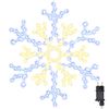 vidaXL Kerstsneeuwvlok met 180 LED Warmwit 56 x 49 x 0.7 cm PVC