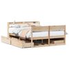 vidaXL Bedframe zonder matras massief grenenhout 120x190 cm