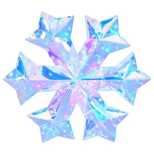 vidaXL Prismatische iriserende led-sneeuwvlok Meerkleurig &Oslash; 26 x 25 cm