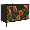 vidaXL Tv-meubel ZAANDAM 69 x 33 x 50,5 cm Zwart eiken Bewerkt hout