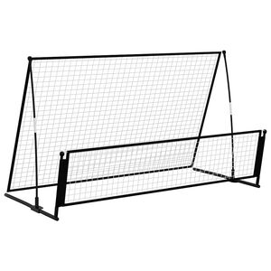 vidaXL Voetbalrebounder/voetbaldoel 2-in-1 202x104x120 cm staal