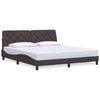 vidaXL Bedframe zonder matras stof donkerbruin 180x200 cm