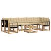 vidaXL Buiten bankenset 8 st Wit en Beige
