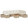 vidaXL Tuinbankenset 9 st Beige poly rattan