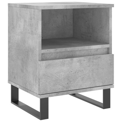 vidaXL Nachtkastje 40x35x50 cm bewerkt hout betongrijs