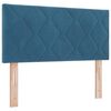 vidaXL Boxspringbed met matras Donkerblauw 90 x 200 cm Fluweel