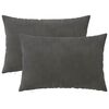 vidaXL Kussensloop 2 pcs HEERLEN Donkergrijs 30 x 50 cm Fluweel