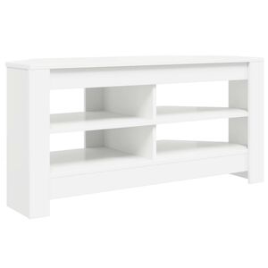 vidaXL HoekTVKast 102 x 40,5 x 45 cm Wit Bewerkt hout
