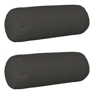 vidaXL Kussensloop 2 pcs HEERLEN Donkergrijs &Oslash; 15 x 40 cm