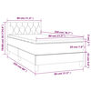 vidaXL Boxspring met matras en LED stof donkergrijs 80x200 cm