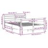 vidaXL Bedframe zonder matras massief grenenhout wit 140x200 cm