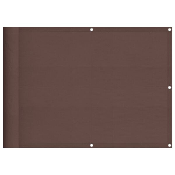 vidaXL Balkonscherm 75x800 cm 100% oxford polyester bruin