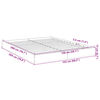 vidaXL Bedframe bewerkt hout zwart 150x200 cm