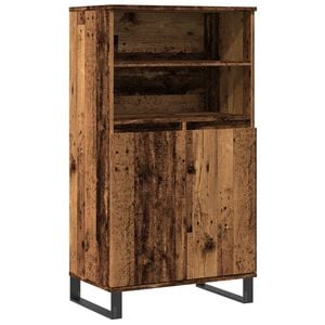 vidaXL Hoge kast 60x36x110 cm bewerkt hout oud houtkleurig