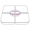 vidaXL 4-delige Set parasolvoeten voor kruisvoet parasol 100 kg PP