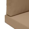 vidaXL Buiten bankkussen 3 pcs Taupe Polyester