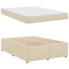vidaXL Bedframe met matras Cr&egrave;me 140 x 200 cm Stof