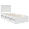 vidaXL Bedframe met hoofdeinde Wit 90 x 190 cm Massief grenenhout