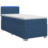 vidaXL Boxspring Bed met Matras en LED Blauw 90 x 190 cm Stof