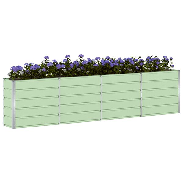 vidaXL Plantenbak Groen 160 x 40 x 75 cm Staal