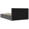 vidaXL Bedframe met opslag hydraulisch LED kunstleer grijs 120x200 cm