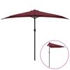 vidaXL Balkonparasol half aluminium paal 300x155x223 cm bordeauxrood