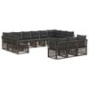 vidaXL Tuinbankenset 13 st Grijs poly rattan