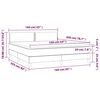 vidaXL Boxspring met matras en LED fluweel donkerblauw 160x200 cm