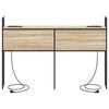 vidaXL Opberghoofdbord met Oplaadstation Sonoma eiken 143 x 15 x 98 cm