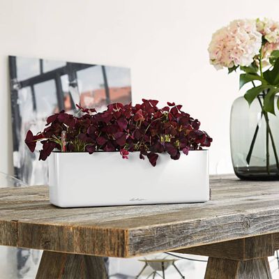 LECHUZA Plantenbak CUBE Glossy Triple ALL-IN-ONE hoogglans wit