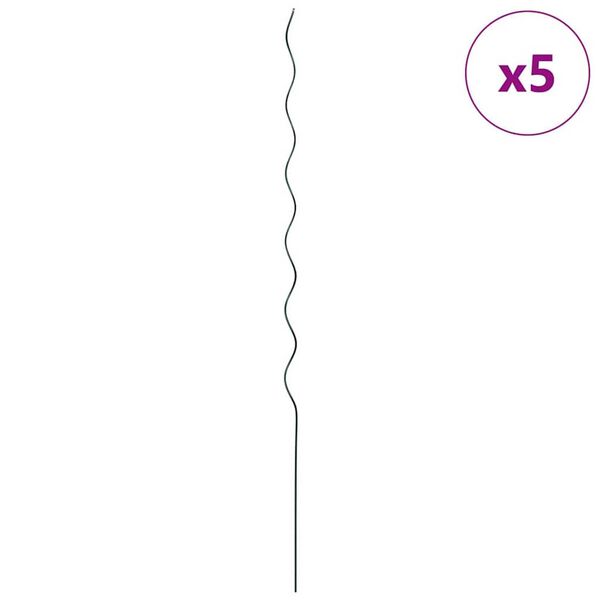 vidaXL Plantondersteuning 5 pcs Groen 110 x 0.6 x 0.6 cm Staal