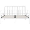 vidaXL Bedframe met lattenbodem metaal wit 200x200 cm