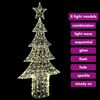 vidaXL Kerstboom met 240 LED Warmwit 150 cm Acryl