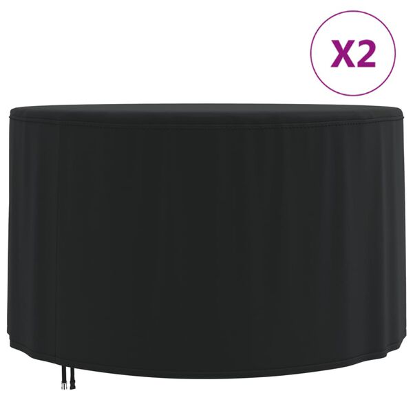 vidaXL Tuinmeubelhoezen 2 st &Oslash; 128x71 cm 420D oxford stof