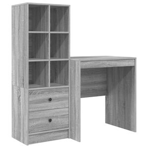 vidaXL Bureau Grijs Sonoma 115,5 x 50 x 127 cm 2 st